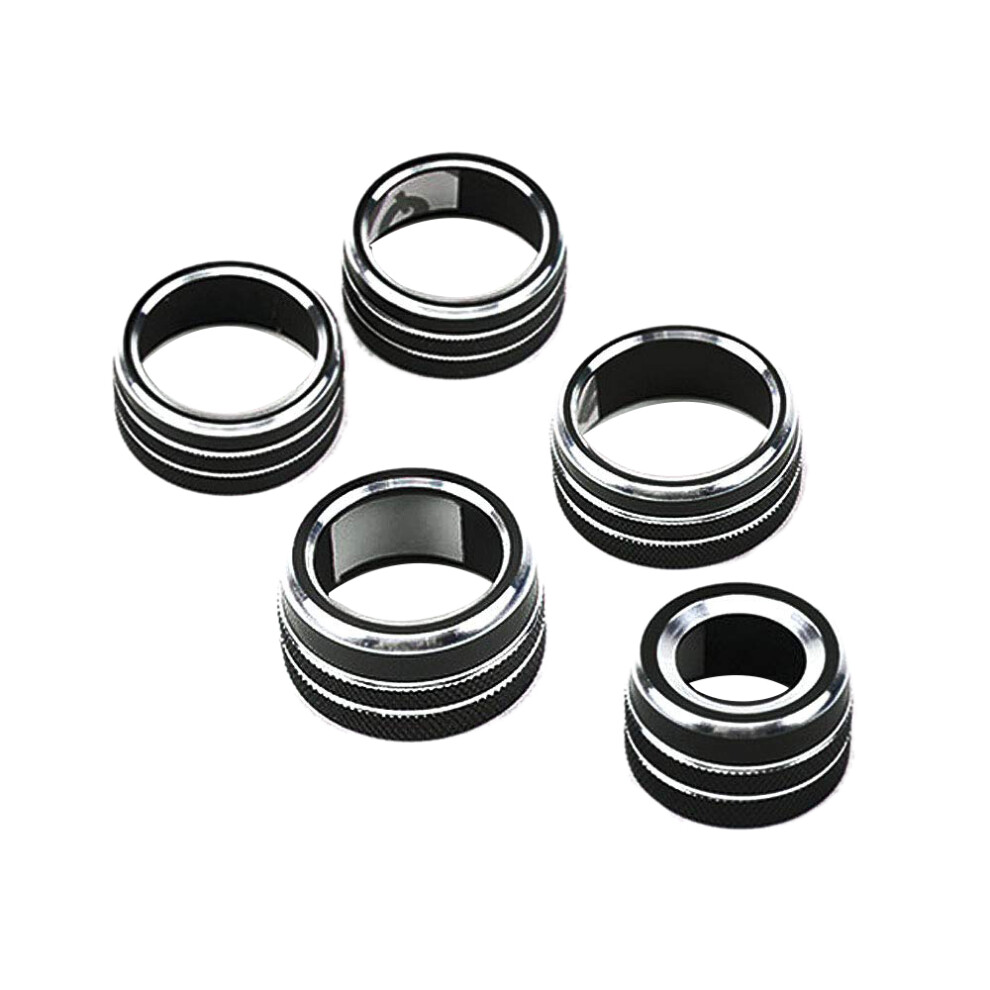 5Pcs Car Center Console Knobs For 2018 Xv70 (Black) Black 4851707252430