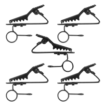 5 peças anel mini 7,5 mm microfone clipe suporte gravata clipe colarinho clipe prático (preto)