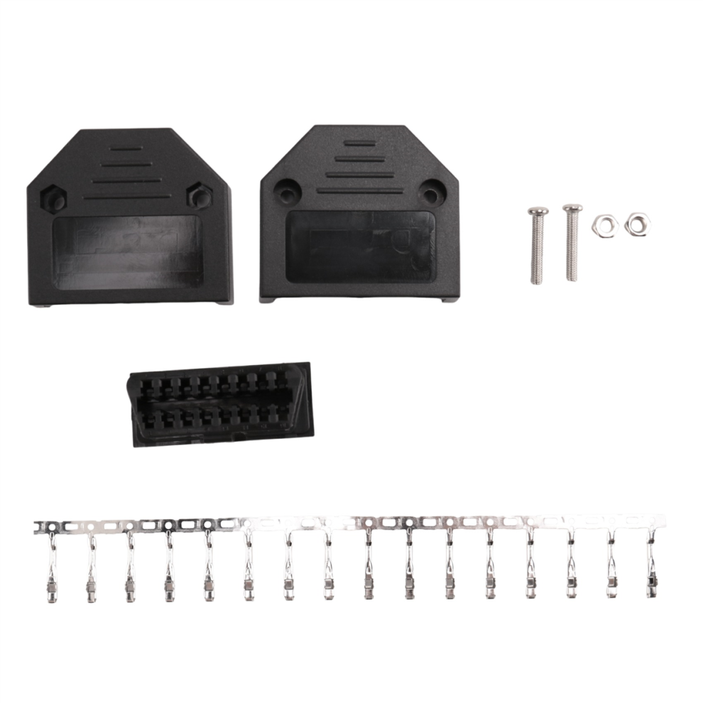 Obd2 Obd Ii 16 Pin Connector Socket Diagnostic Tool Adapter Obd Connector + Enclosures + Terminal + Screws 4851707253789