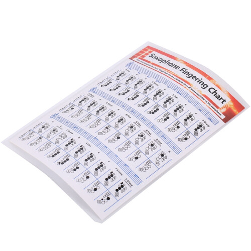 Saxophone Practice Chart Coated Paper Saxophone Fingering Chart S 2