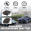 For Car Headrest Button Decorative Frame Black 6