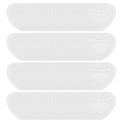 100 x 4'' Λευκό Love Heart Paper Lace Doilies πετσετάκι Για χαρτοσκευή 1