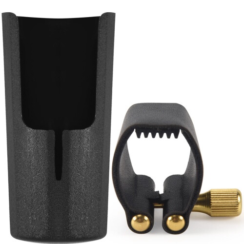 Plastic clarinets Nozzle cap with PU ligature Black 2