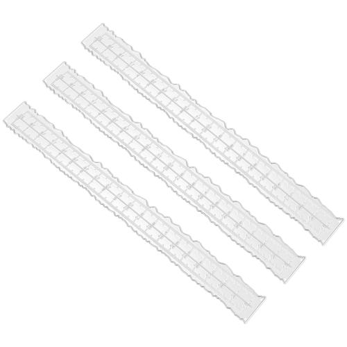 3 Pieces 8.4 Inches Metal Irregular Edges Ruler for Card Making Tools 1