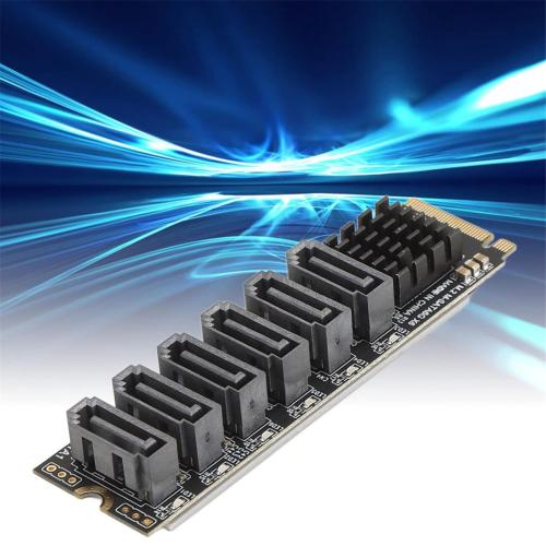 Κάρτα προσαρμογέα M.2 σε SATA3.0, κάρτα επέκτασης ASM1166 M.2 PCIE σε SATA 1