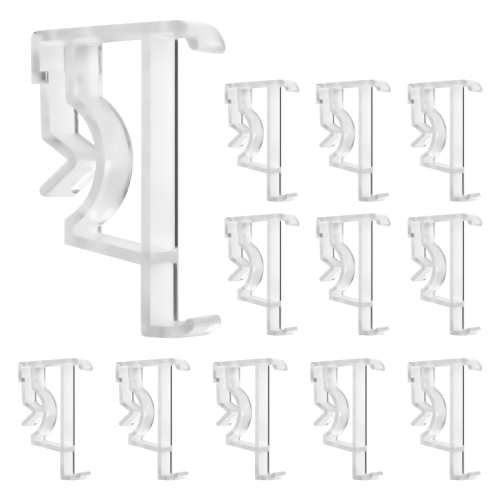 Clear Blind Clips 2 ιντσών για Valance, Hidden Valance Clips (12 Pieces) 1