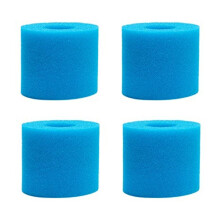 4 st poolfilter för typ H, reservfilter skumsvamp