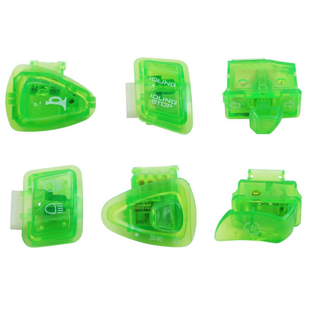 6Pcs For Gy6 50Cc 125Cc Moped Scooter Single Switch Button Green 4763603079595