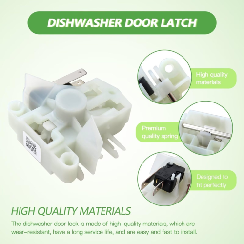 Door Switch Latch Replacement for Dishwasher Door Latch Lock 2