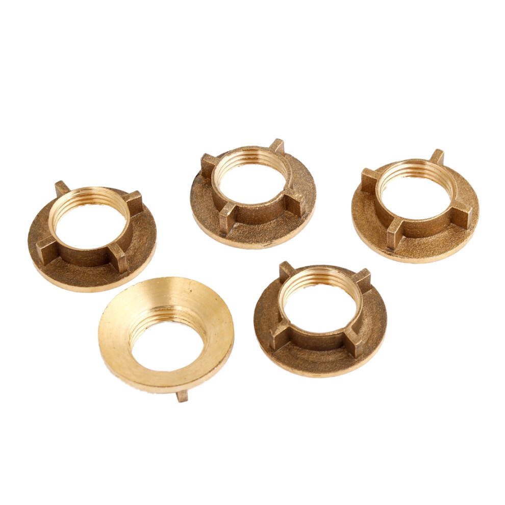 5 Pcs Brass 1/2"Pt Threaded Household Water Tap Faucet Nuts 4763517376452