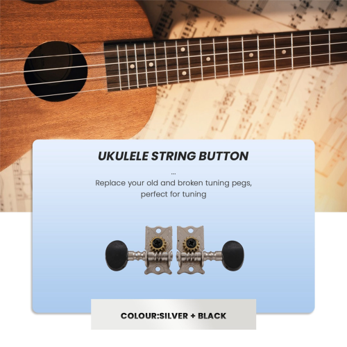 Stämskruvar 2R 2L för 4-strängad ukulele, gitarr och bas, reparationstillbehör 2