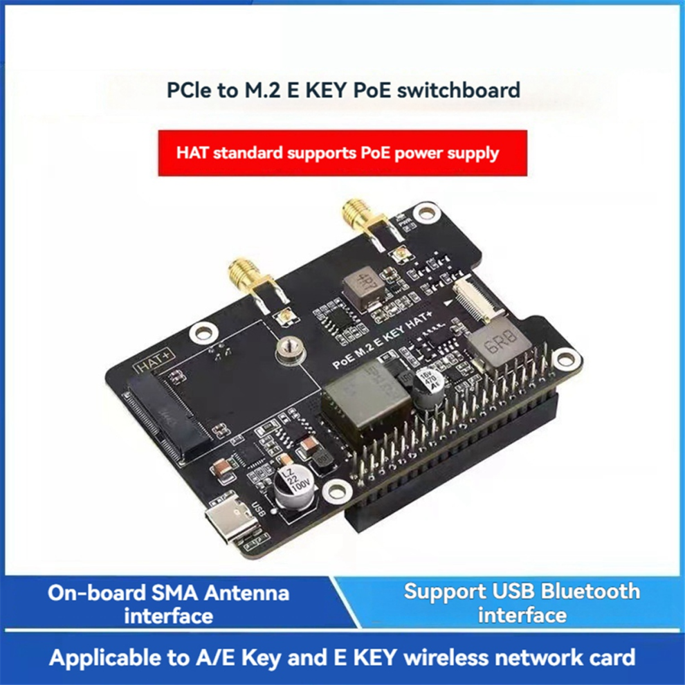 Photos - Mouse For 5 PCIe to M.2 E KEY with PoE HAT+ Supports NGFF