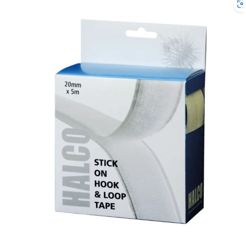 Halco Hook And Loop Tape Roll 20Mmx5M