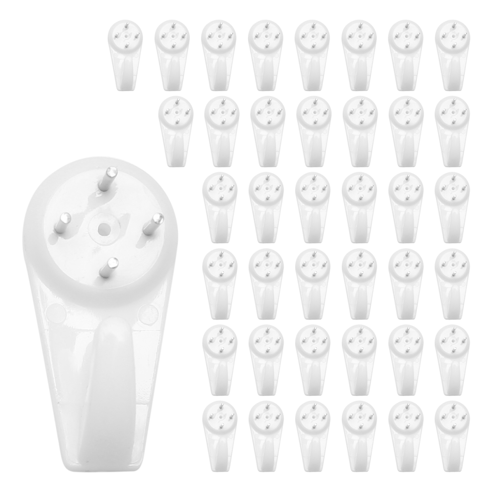 Stucco/Concrete Wall Hooks, No Damage Hook Hanging Kit, Set Of 40 4853157149537