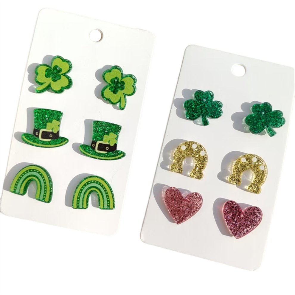 . Cappello Glitterato Da Giorno Verde Orecchini Da Donna Regalo Da Donna