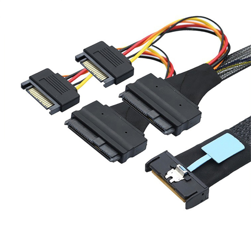 SAS MCIO 8i 74P to Dual SFF 8639 for Server Adapter Cable 0,8m 1