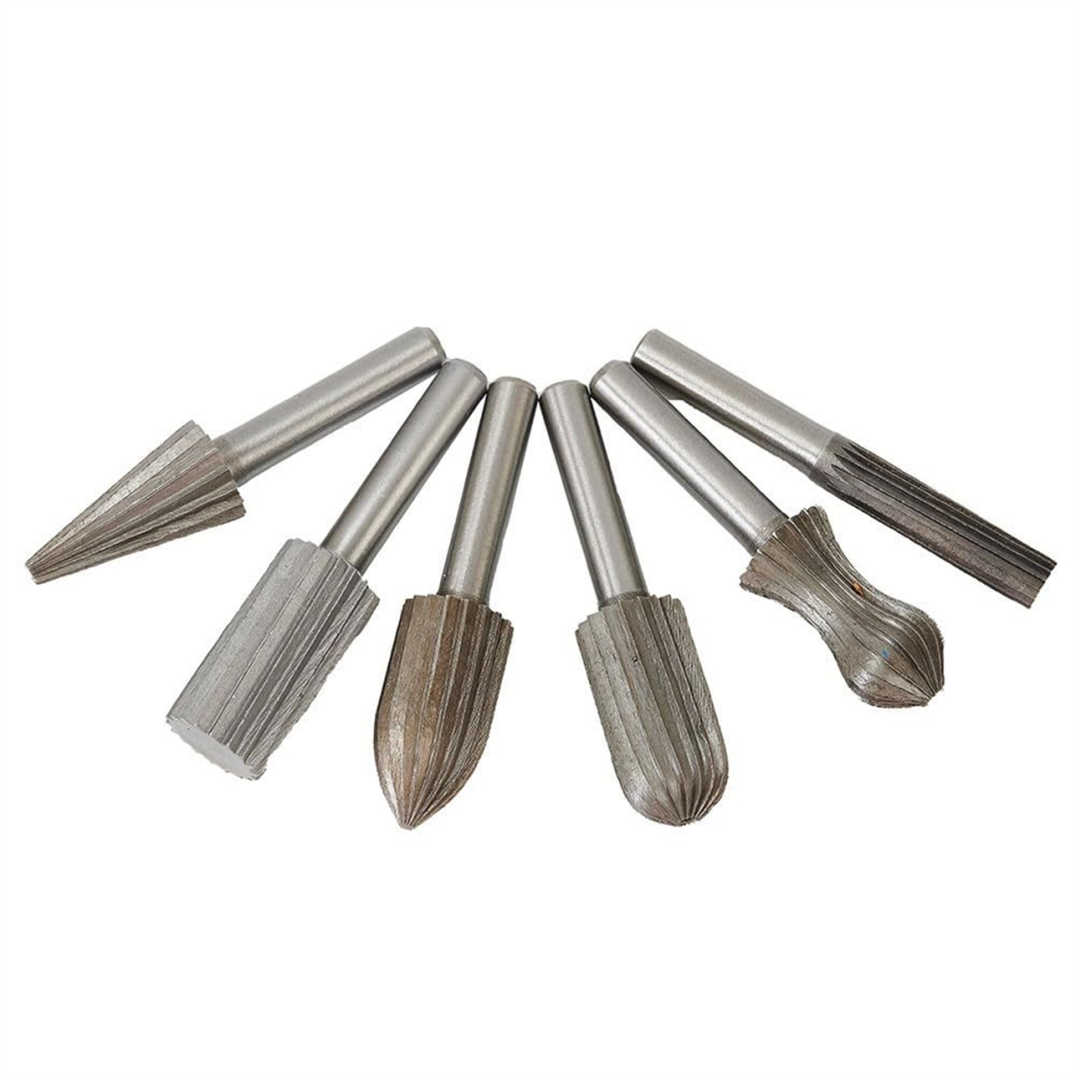 6PCS Carbide Burrs Set, Fine Carving Tungsten Carbide Burrs,