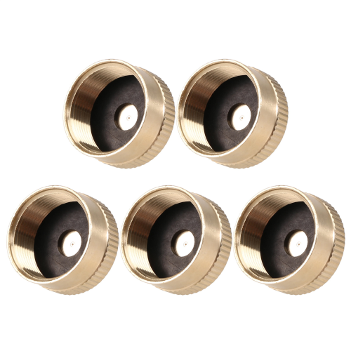 5Pc Solid Brass Refill Cap 1 LB Propane Bottle Tank for Outdoor Stove 1