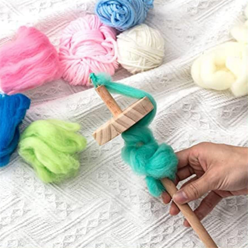 Εργαλείο νήματος Drop Spindle, Ξύλινος τροχός κλωστής από σκληρό ξύλο για αρχάριους