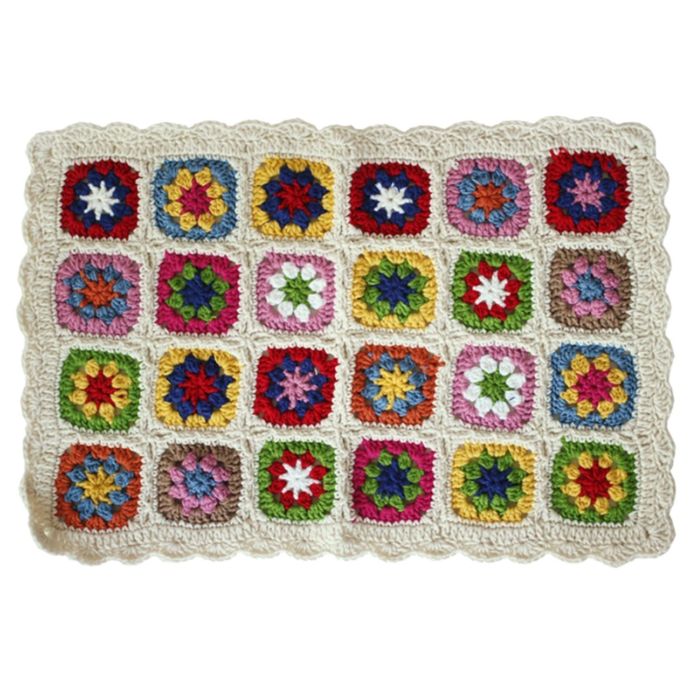 Fatto A Mano A Maglia All'uncinetto Filato All'uncinetto Tappeto Stile Country Decorativo