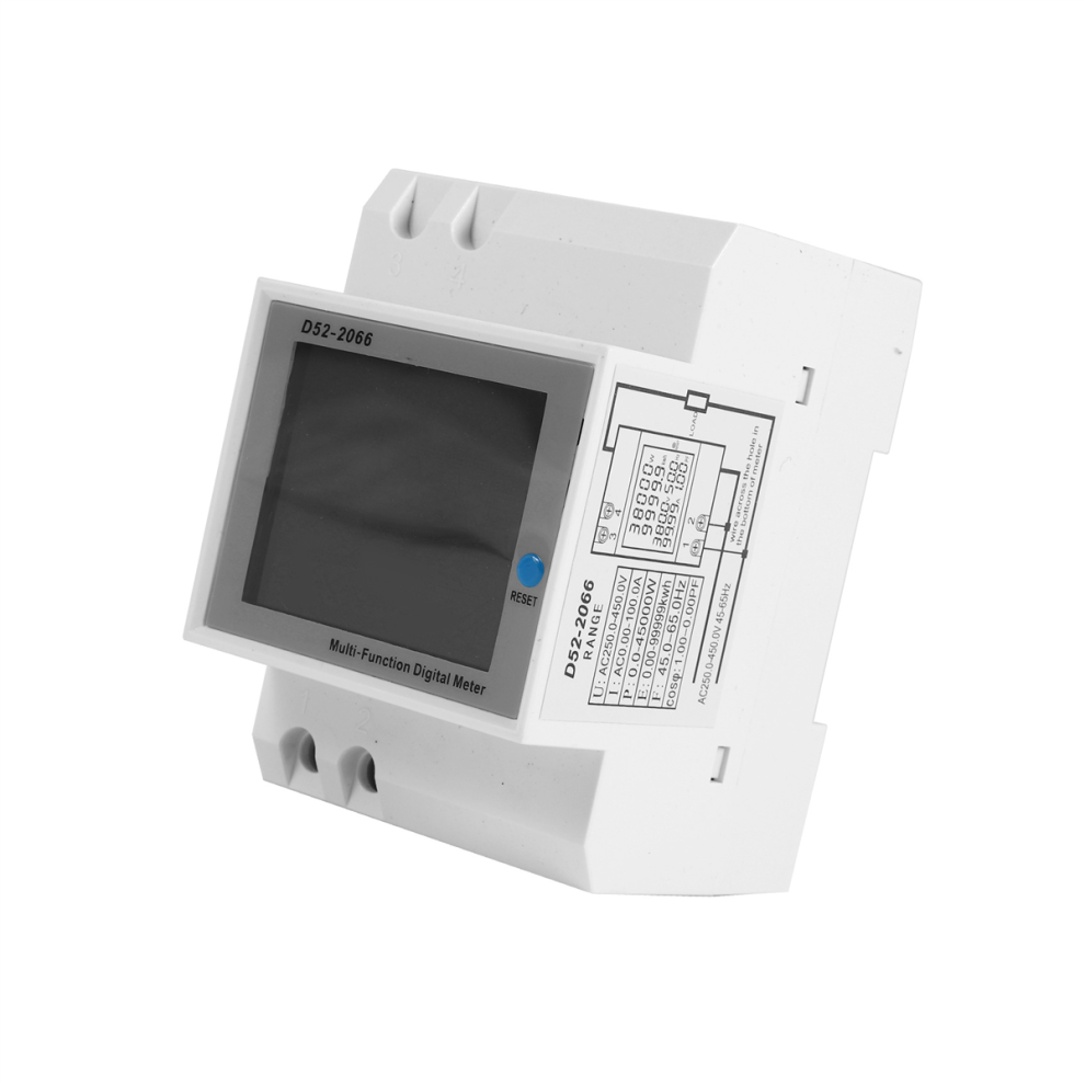 Din Rail Ac Monitor 6In1 250-450V 100A Voltage Current Power Factor 4853949980379