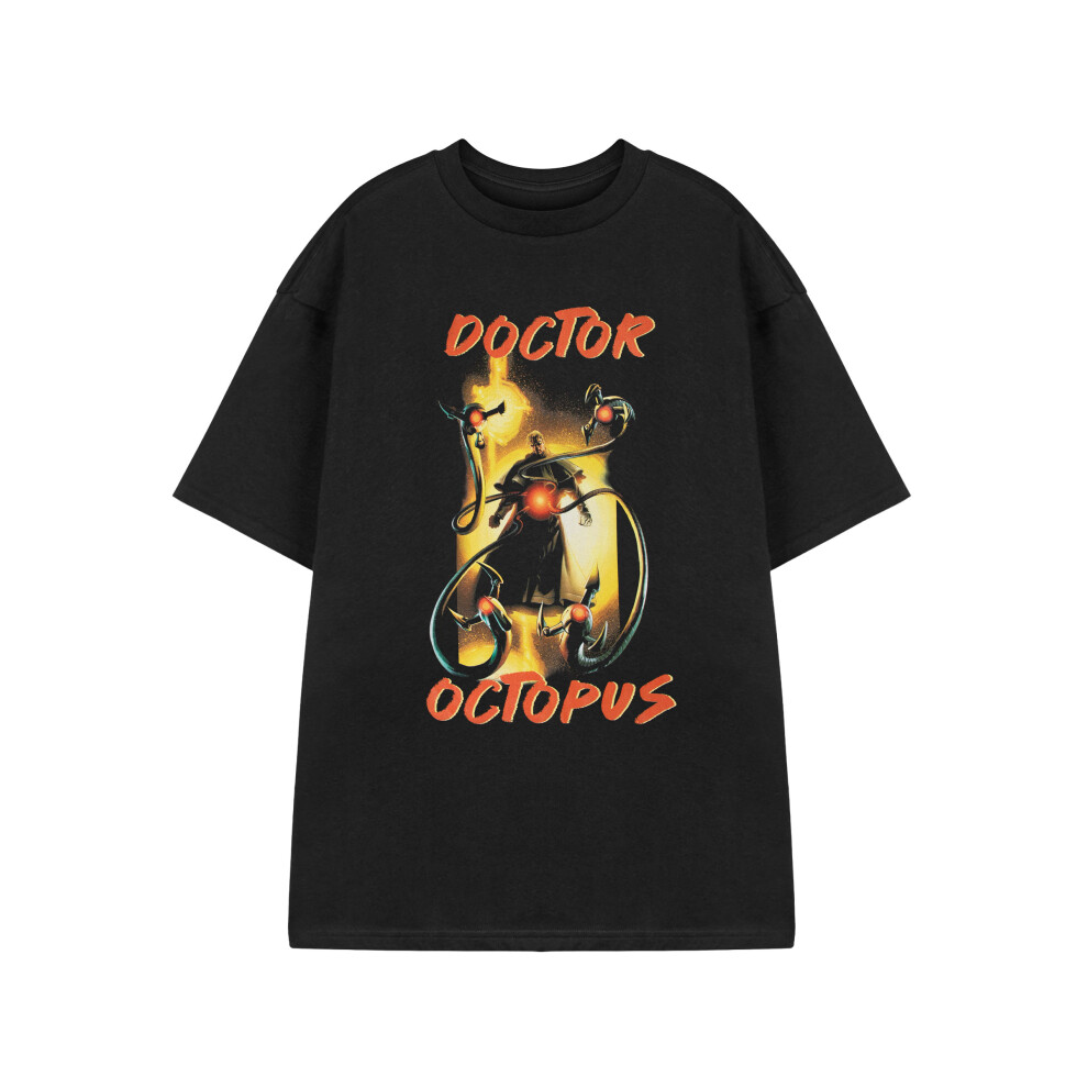 (Large) Marvel Short Sleeved T-Shirt (Mens Black)