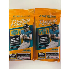 2022 Panini Prestige Football NFL Jumbo Fat Pack, 2 Packungen  insgesamt 60 Sammelkarten  30 Karten pro Packung