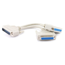 CablesOnline 8 inch DB25 Parallel Male/Dual Female Y-Splitter Printer Cable (YS-005)