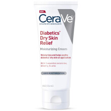 CeraVe Hydraterende Cr?me voor Diabetici, Urea Cr?me met Bilberry, Geur- en Parabeenvrij, 8 Ounce voor Gezicht en Licha