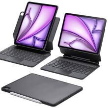 ESR iPad Air 13 inch toetsenbord (M2 2024) iPad Air 13 inch hoes met toetsenbord Easy-Set magnetische standaard Portret-/landschapsmodus Verwijderbare