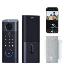Ety zabezpieczajacy wideo Smart Lock S330 Chime Dolaczono aparat 3 w 1+dzwonek+odcisk palca Bezklucy BHMA Wi-Fi Blokada aplikacji Zamilot zdalny