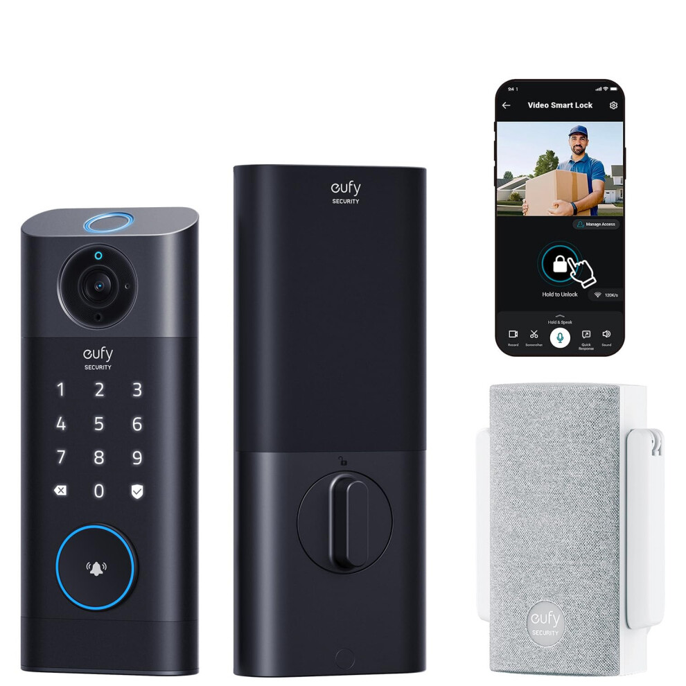 eufy Security Video Smart Lock S330  Chime Included  3-in-1 Camera+Doo