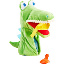 HABA Glove Puppet Eat it Up Croco - Hand Puppet with Belly Bag to Eat