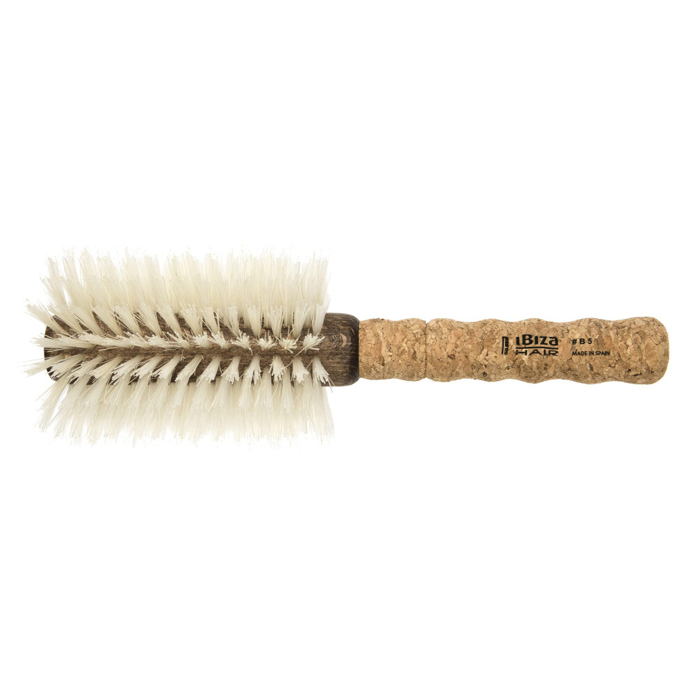 Ibiza Hair Professional Round Boar Hair Brush (B5, 80mm), Blonde Brist