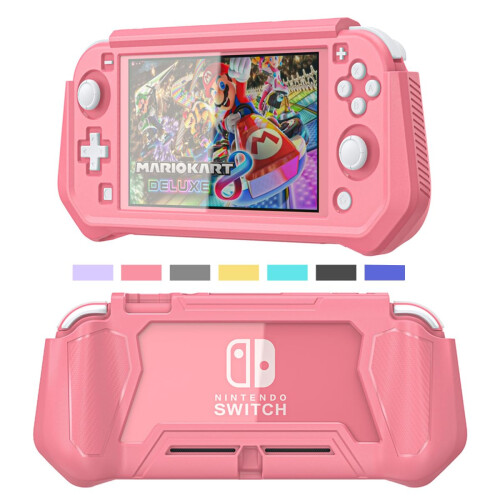 iNOTOGG Compatible with Nintendo Switch Lite Screen Protector Case Cover with Hand Grip  Detachable Protective Case with Shockproof and Anti-Scratch D