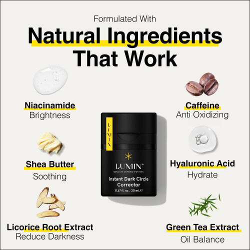 Lumin Instant Dark Circle Corrector for Men (Not A Concealer)  Reduce 2