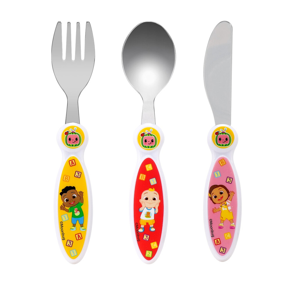 Cocomelon Children's Kids 3pcs Cutlery Set