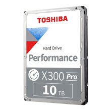 Toshiba X300 PRO 10TB High Workload Performance for Creative Professionals 3.5-Inch Internal Hard Drive - Up to 300 TB/Year Workload Rate CMR SATA 6 G