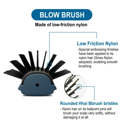 Vess Professional Hair Blow Brush Pro-2000 Ceramic 9 rows Wide Type-En 2