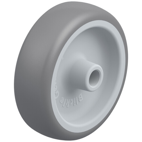 100 mm Rad mit grauem TPR-Gummi auf Polypropylen-Kern