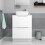 NES Home Nes Home 600mm White Drawers Vanity, Worktop & Square Shape Rounded Corner Basin 2