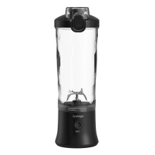 Bol mixeur blender - Spons - Draagbare zwarte mixer - 600 ml - USB-C - Puls- en mengmodi