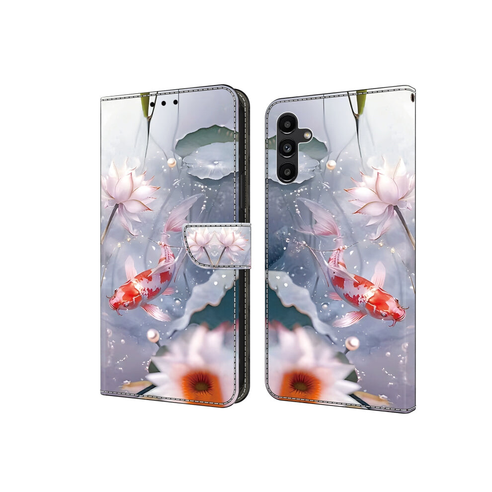 Photos - Case  Crystal Painted Leather Phone , For Samsung Galaxy S21 FE 5G, For Samsung Galaxy A32(Koi, For Samsung Galaxy S21 FE 5G)