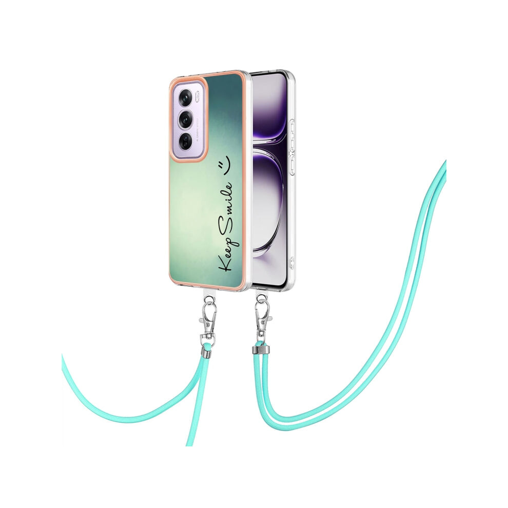 Photos - Case  Electroplating Dual-side IMD Phone  with Lanyard, Series 2(Draft Beer, For OPPO A79 5G Global)