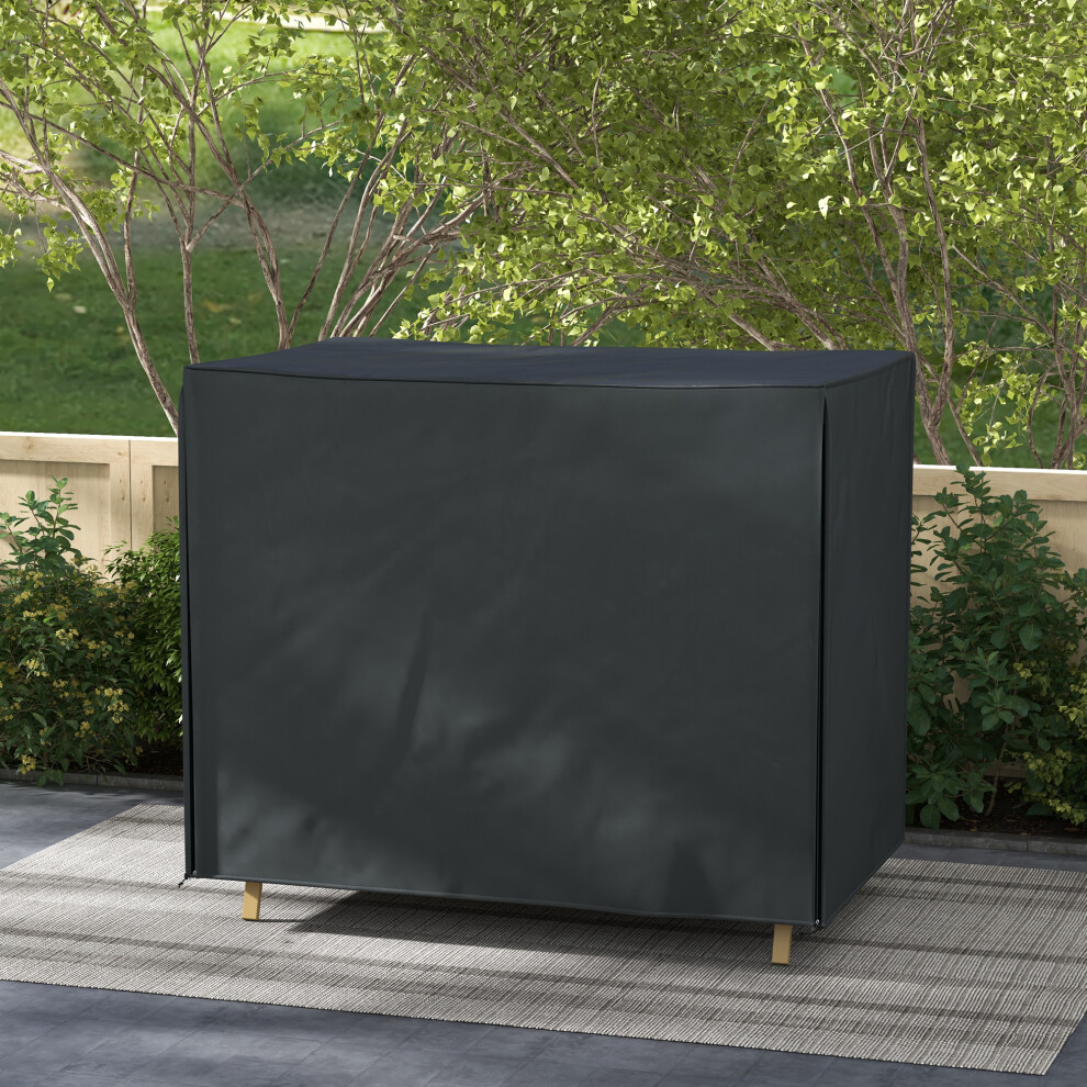 Outsunny 3 Seater Garden Swing Cover, Windproof And Anti-Uv, Black