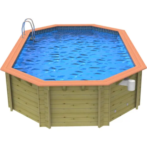Plastica Westminster Wooden Pool Package with Invertemp Heat Pump With Patterned liner 1