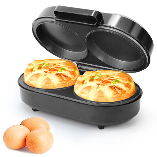 SUPERLEX Dual Omelette Maker Non-Stick XL Egg Cooker Breakfast 850W