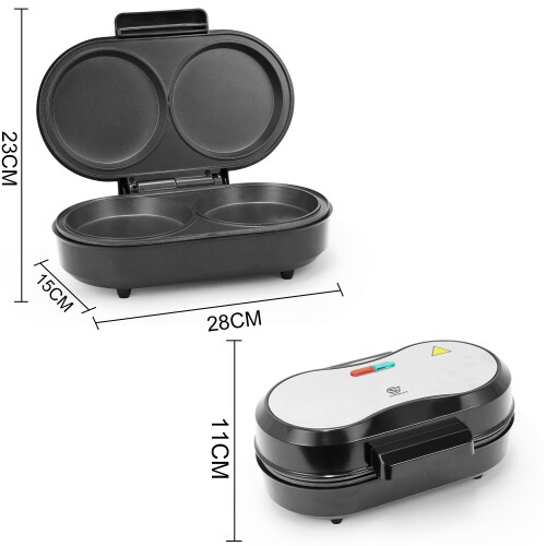 SUPERLEX Dual Omelette Maker Non-Stick XL Egg Cooker Breakfast 850W 2