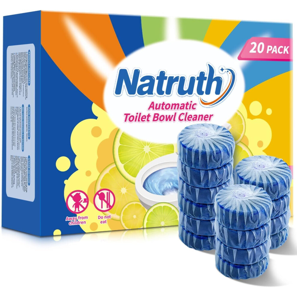 Natruth Automatic Toilet Bowl Cleaner 20Pcs Toilet Bowl Cleaner, Bathroom Toilet Cleaner, Toilet Bowl Cleaner Tablets