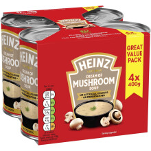 Heinz Cream of Mushroom Soup, 4 x 400 g